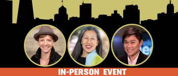 Image - speaker photos against backdrop of San Francisco skyline